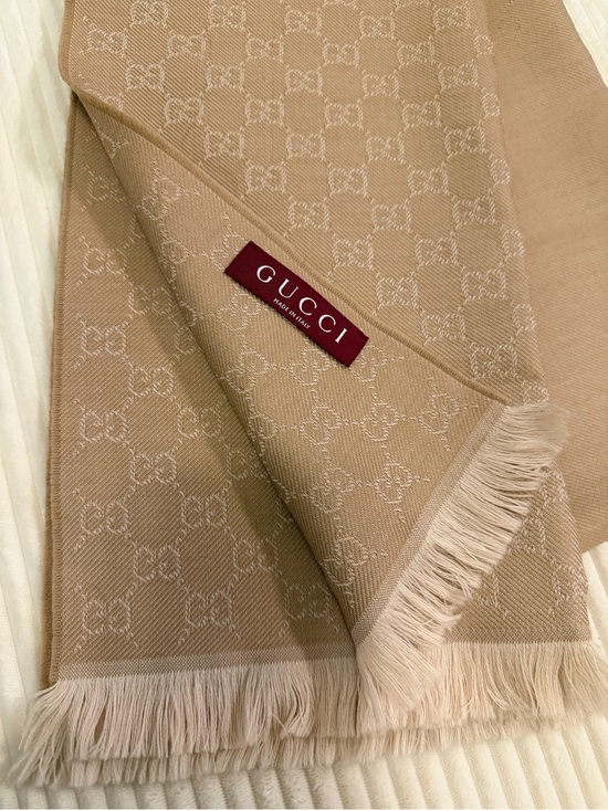Gucci Accessories - GG wool scarf in beige and ivory | GUCCI® US